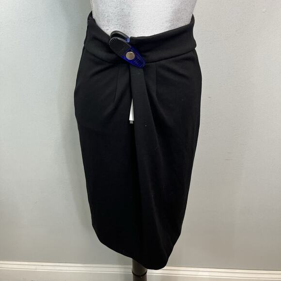 Premise Studio Skirt size 8 Black Pencil Knee Stretch Ponte Knit Career Casual - Picture 5 of 6